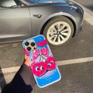 Charming Cartoon Blue and Pink Phone Case
